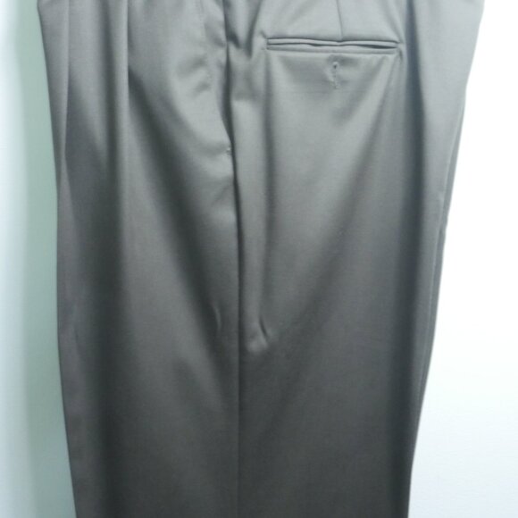 Ralph Lauren Mens Taupe Gray Wool Super 100s Dress Pants Pleated Cuffed 42x30 - Picture 2 of 16